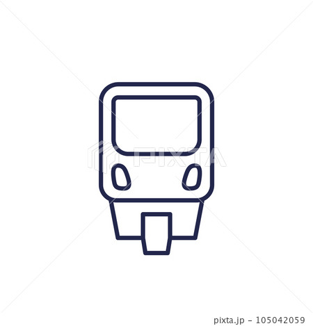 monorail line icon, single rail train monorail line icon, single rail train 105042059