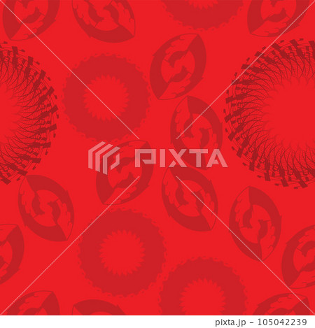 Seamless pattern with decorative ornaments 105042239