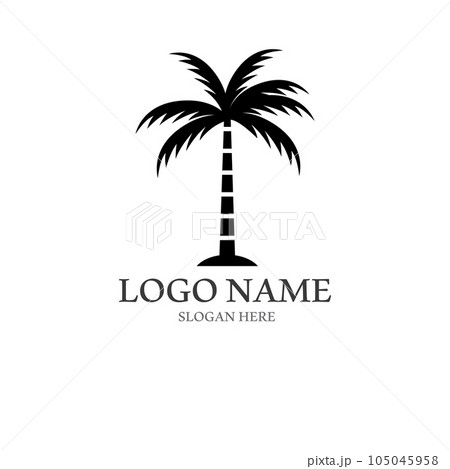 Palm tree summer logo template Palm tree summer logo template 105045958