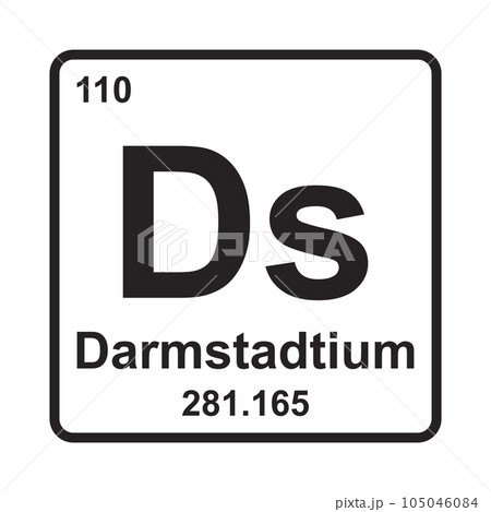 Darmstadtium chemical element icon 105046084