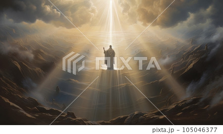 Second coming. Jesus Christ came to earth AI 105046377