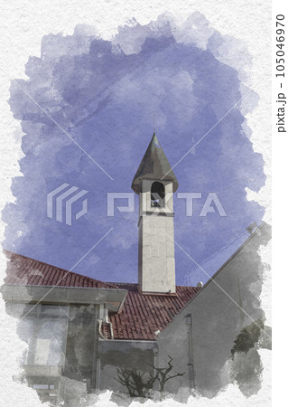 水彩画風　広島三次ワイナリー　広島県三次市 105046970