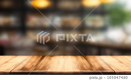 Empty wooden table top for product display with blur luxury bar Empty wooden table top for product display with blur luxury bar 105047480