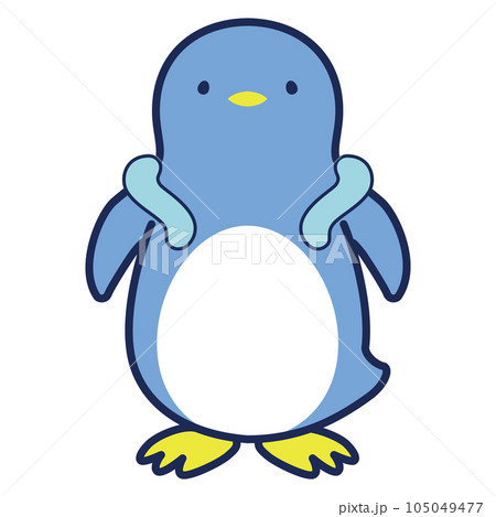 クールネックリングを使用するペンギンのイラストセット 105049477
