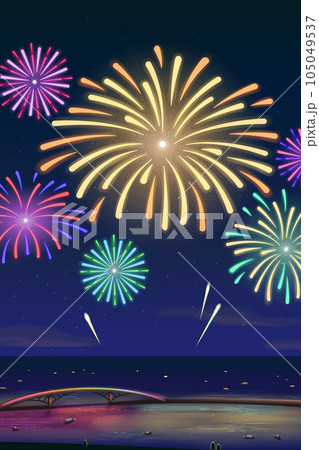Beautiful firework festival poster 105049537