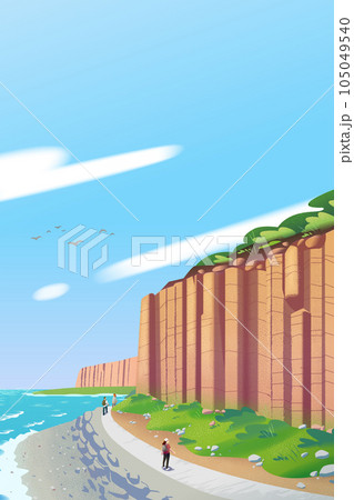 Spectacular Columnar Basalt scenery Spectacular Columnar Basalt scenery 105049540