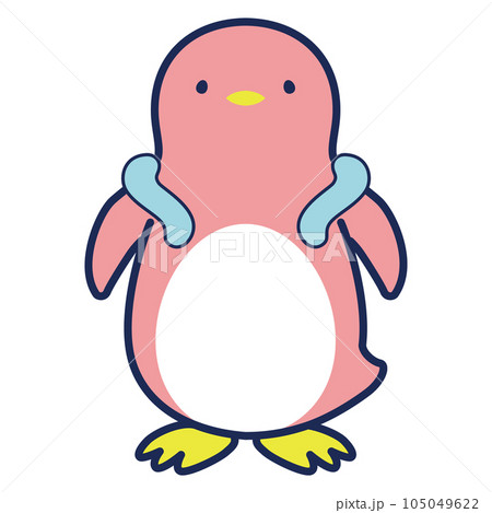 クールネックリングを使用するペンギンのイラスト クールネックリングを使用するペンギンのイラスト 105049622