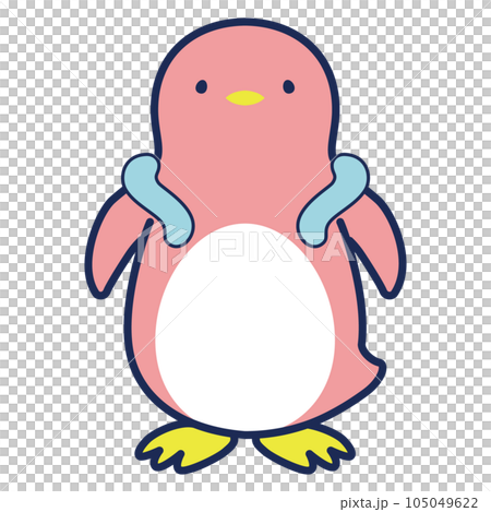 クールネックリングを使用するペンギンのイラスト クールネックリングを使用するペンギンのイラスト 105049622
