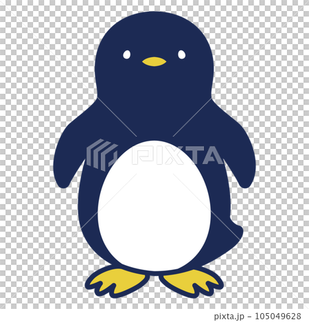 Front-facing illustration of a simple penguin 105049628