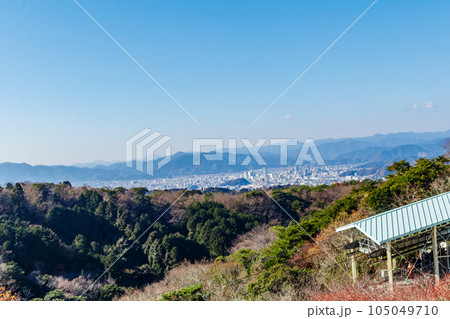 【静岡の景観】日本平からの眺望（静岡市街地方向と日本平ロープウエイ） 105049710
