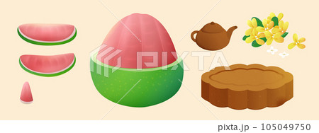 Mid autumn festival element set 105049750