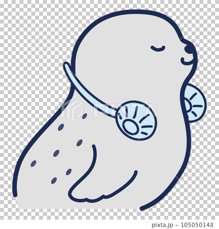Illustration of a seal using a neck fan 105050148