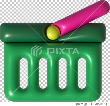 3d illustration empty shopping cart. 105050651