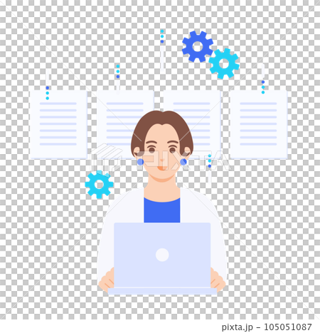 Measure the effectiveness of measures using marketing automation tools. Business person analyzing data. 105051087
