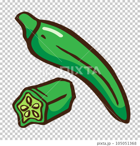 オクラのイラスト オクラのイラスト 105051368