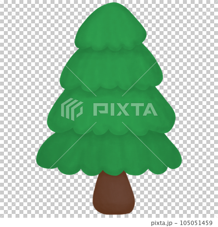 Pine tree isolated on white background. Vector... - Stock Illustration ...