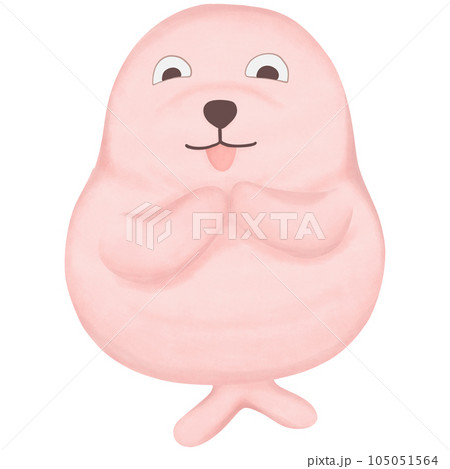 Cute baby seal isolated on white background. Vector illustration. Cute baby seal isolated on white background. Vector illustration. 105051564