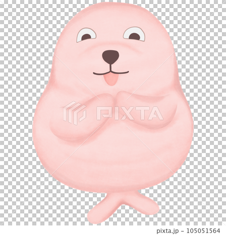 Cute baby seal isolated on white background. Vector illustration. Cute baby seal isolated on white background. Vector illustration. 105051564