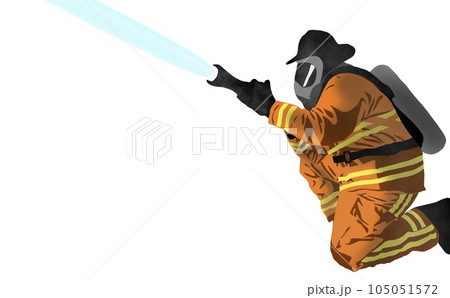 消防士のシルエット 105051572