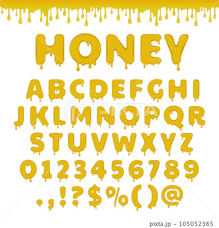 honey latin alphabet 105052365