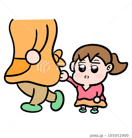 お母さんの服を引っ張る女の子 105052900