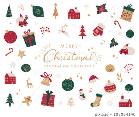 クリスマスのアイコンセット(ベクターイラスト) 105054140