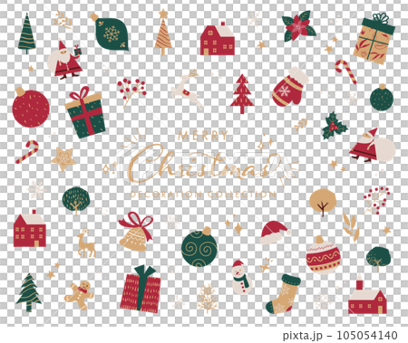 クリスマスのアイコンセット(ベクターイラスト) 105054140