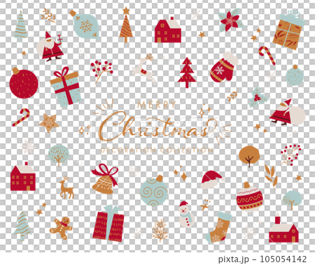 聖誕節圖標集（矢量插圖） 105054142