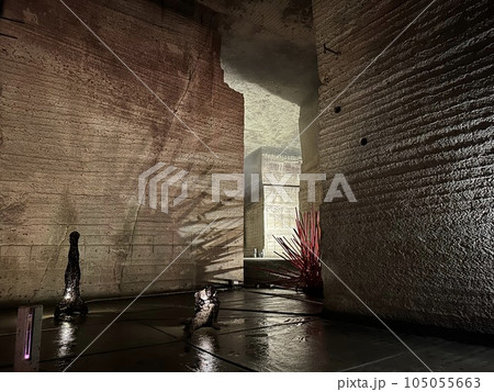 The Oya History Museum is a museum built inside a massive former stone quarry in northwestern Utsunomiya. The man-made caverns were originally developed during the Edo Period to mine Oya Stone, a soft 105055663
