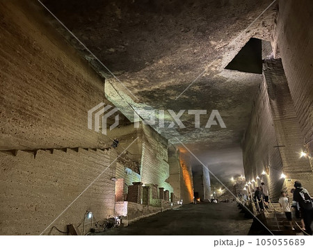 The Oya History Museum is a museum built inside a massive former stone quarry in northwestern Utsunomiya. The man-made caverns were originally developed during the Edo Period to mine Oya Stone, a soft The Oya History Museum is a museum built inside a massive former stone quarry in northwestern Utsunomiya. The man-made caverns were originally developed during the Edo Period to mine Oya Stone, a soft 105055689