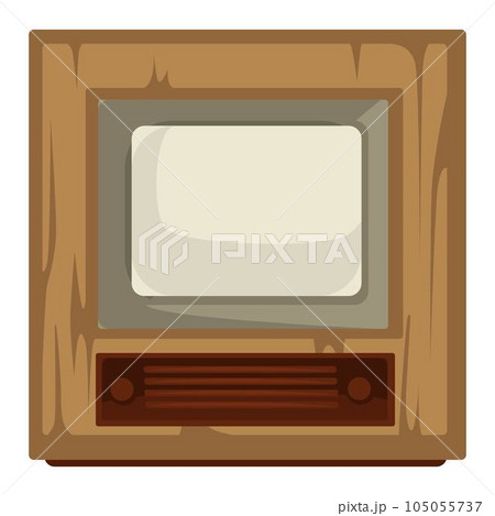 40s TV set, house item, retro device, movie and news broadcasting 105055737