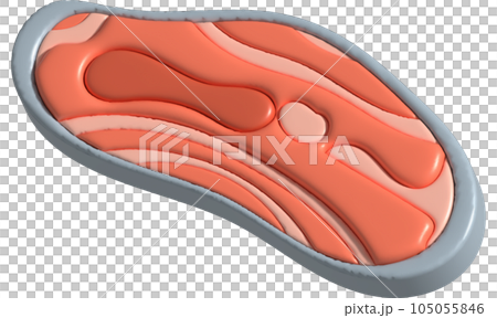 3D illustration, thick slices of raw salmon of fresh sashimi or trout sashimi 3D illustration, thick slices of raw salmon of fresh sashimi or trout sashimi 105055846