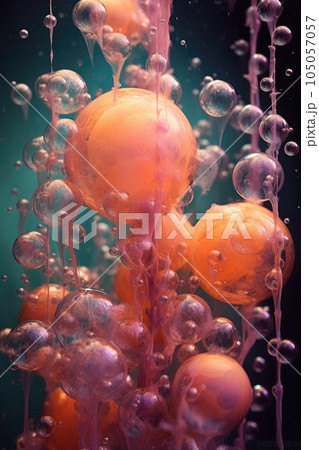 growing soap bubbles in a cluster, created with generative ai 105057057