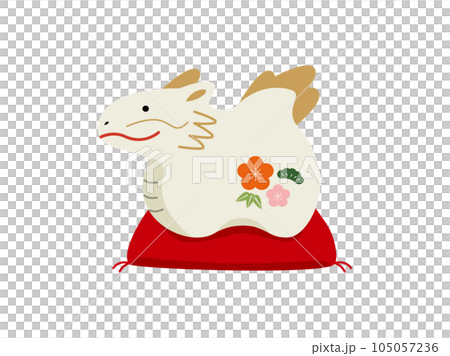 龍年吉祥物白龍雕像 105057236