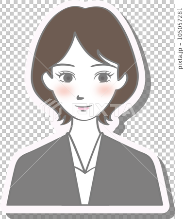 穿西裝的短髮女人 105057281