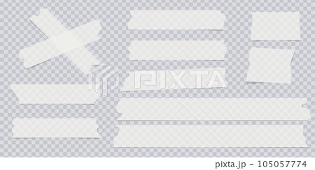 Set of adhesive or masking tapes with torn edges, 105057774