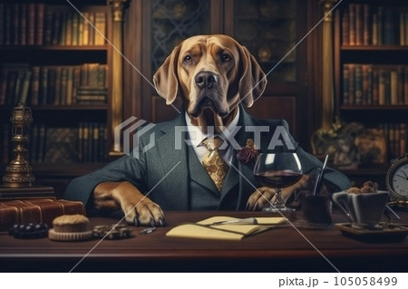 犬のビジネスマン「AI生成画像」 105058499