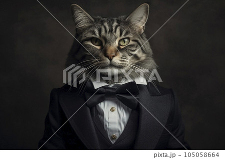 猫のビジネスマン「AI生成画像」 105058664