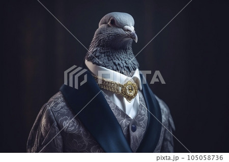 鳩のビジネスマン「AI生成画像」 105058736