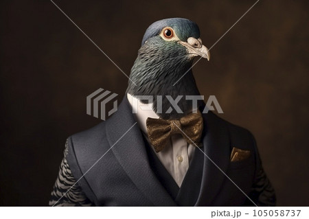 鳩のビジネスマン「AI生成画像」 105058737
