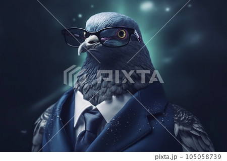 鳩のビジネスマン「AI生成画像」 105058739