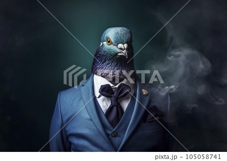 鳩のビジネスマン「AI生成画像」 105058741