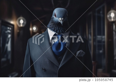 鳩のビジネスマン「AI生成画像」 105058745