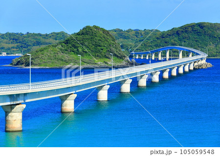 【山口県】快晴の角島大橋 105059548