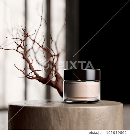 Amber glass cosmetic cream jar mockup, beauty product container front view template, styled creative cream jar mockup Amber glass cosmetic cream jar mockup, beauty product container front view template, styled creative cream jar mockup 105059862