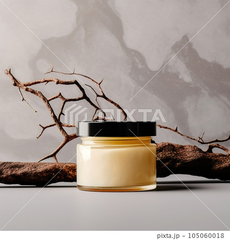 Amber glass cosmetic cream jar mockup, beauty product container front view template, styled creative cream jar mockup Amber glass cosmetic cream jar mockup, beauty product container front view template, styled creative cream jar mockup 105060018