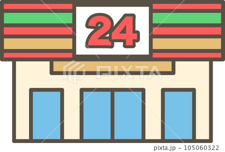 コンビニのシンプルなカラーイラスト コンビニのシンプルなカラーイラスト 105060322