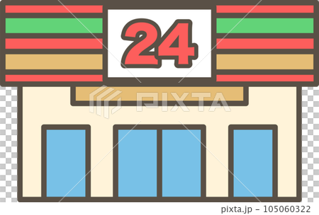 Simple color illustration of a convenience store 105060322
