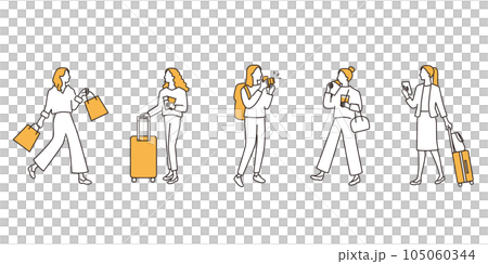 women enjoying travel 105060344