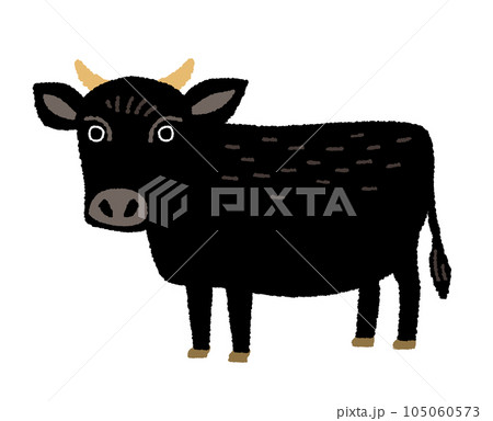 黒毛和牛の手描きイラスト 黒毛和牛の手描きイラスト 105060573